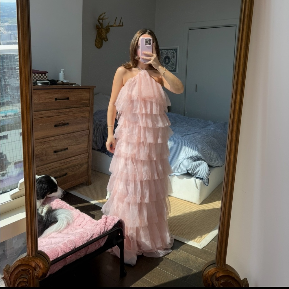 Pretty Lavish Carri Tulle Ruffle Maxi Dress - Picture 2 of 5